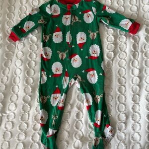 Carter's Green Santa and Reindeer Footie